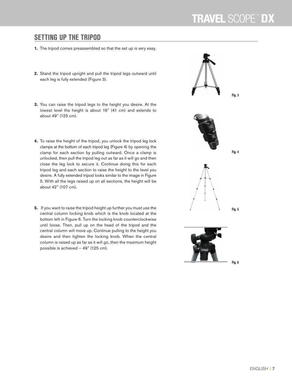 Setting up the tripod | Celestron Travel Scope DX 60mm f/6 AZ Refractor Telescope Digiscoping Kit User Manual | Page 7 / 115