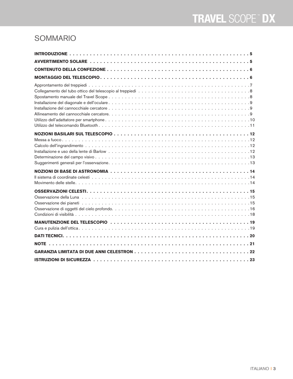 Celestron Travel Scope DX 60mm f/6 AZ Refractor Telescope Digiscoping Kit User Manual | Page 72 / 115