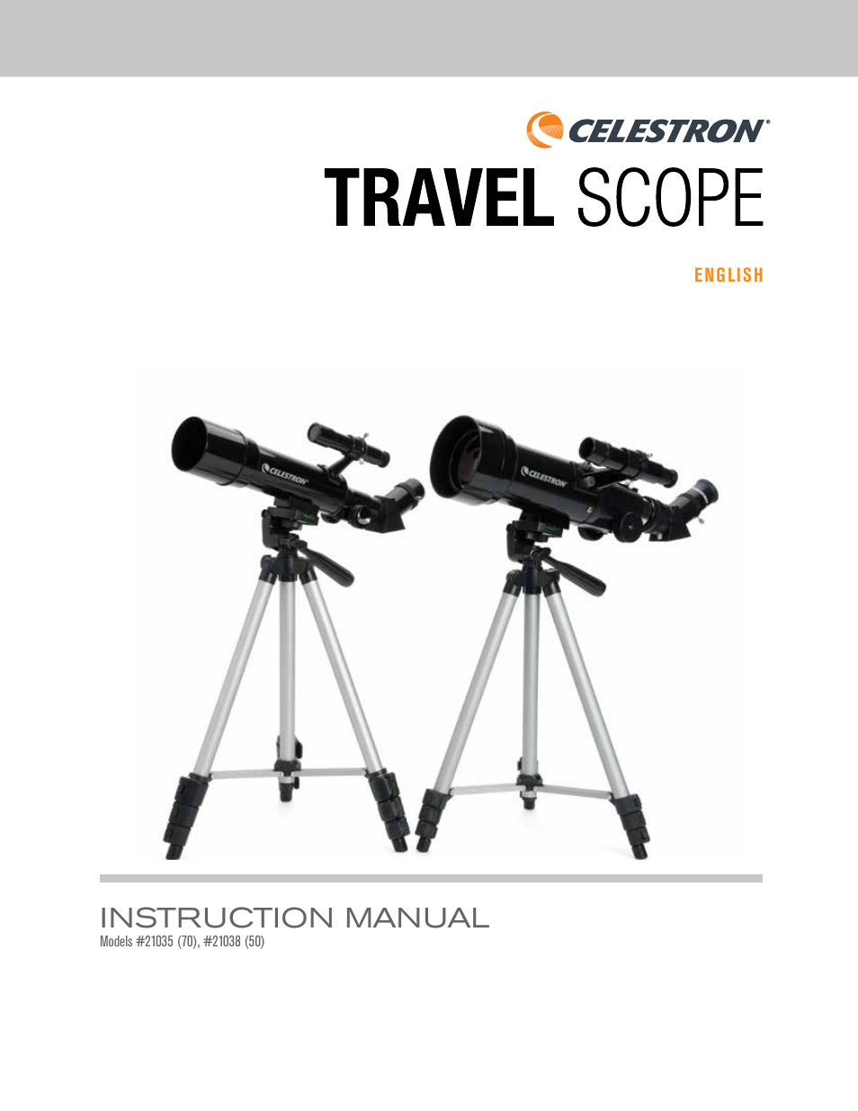 Celestron Travel Scope 80mm f/5 AZ Refractor Telescope Kit User Manual | 100 pages