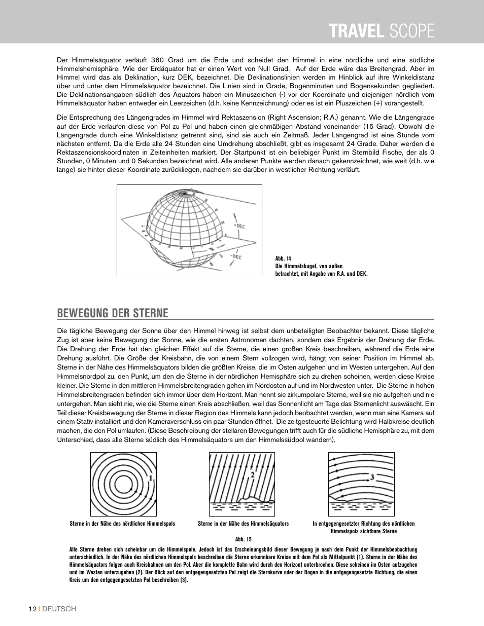 Bewegung der sterne | Celestron Travel Scope 80mm f/5 AZ Refractor Telescope Kit User Manual | Page 52 / 100