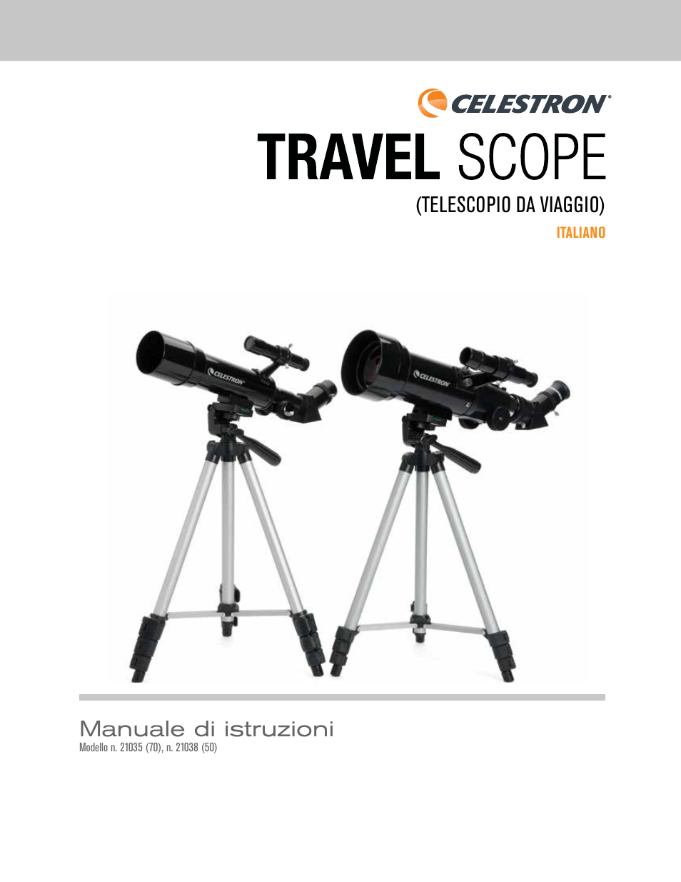 Manuale di istruzioni, Telescopio da viaggio) | Celestron Travel Scope 80mm f/5 AZ Refractor Telescope Kit User Manual | Page 81 / 100