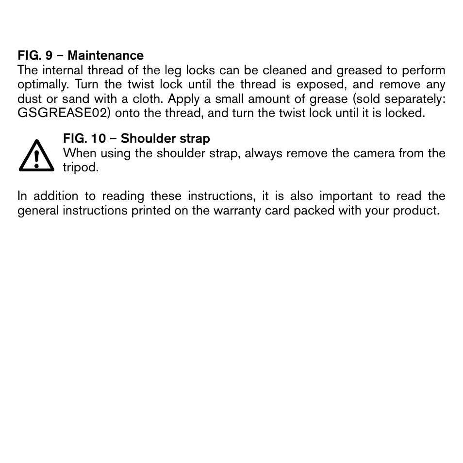 Gitzo GIGT1545T Traveler Series 1 Carbon Fiber Tripod User Manual | Page 11 / 28
