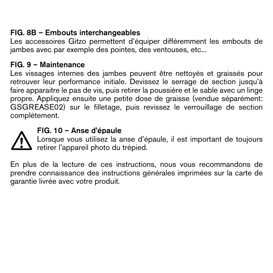 Gitzo GIGT1545T Traveler Series 1 Carbon Fiber Tripod User Manual | Page 17 / 28