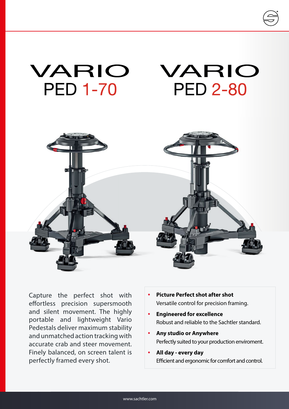 Sachtler Vario Ped 2-80 User Manual | 2 pages