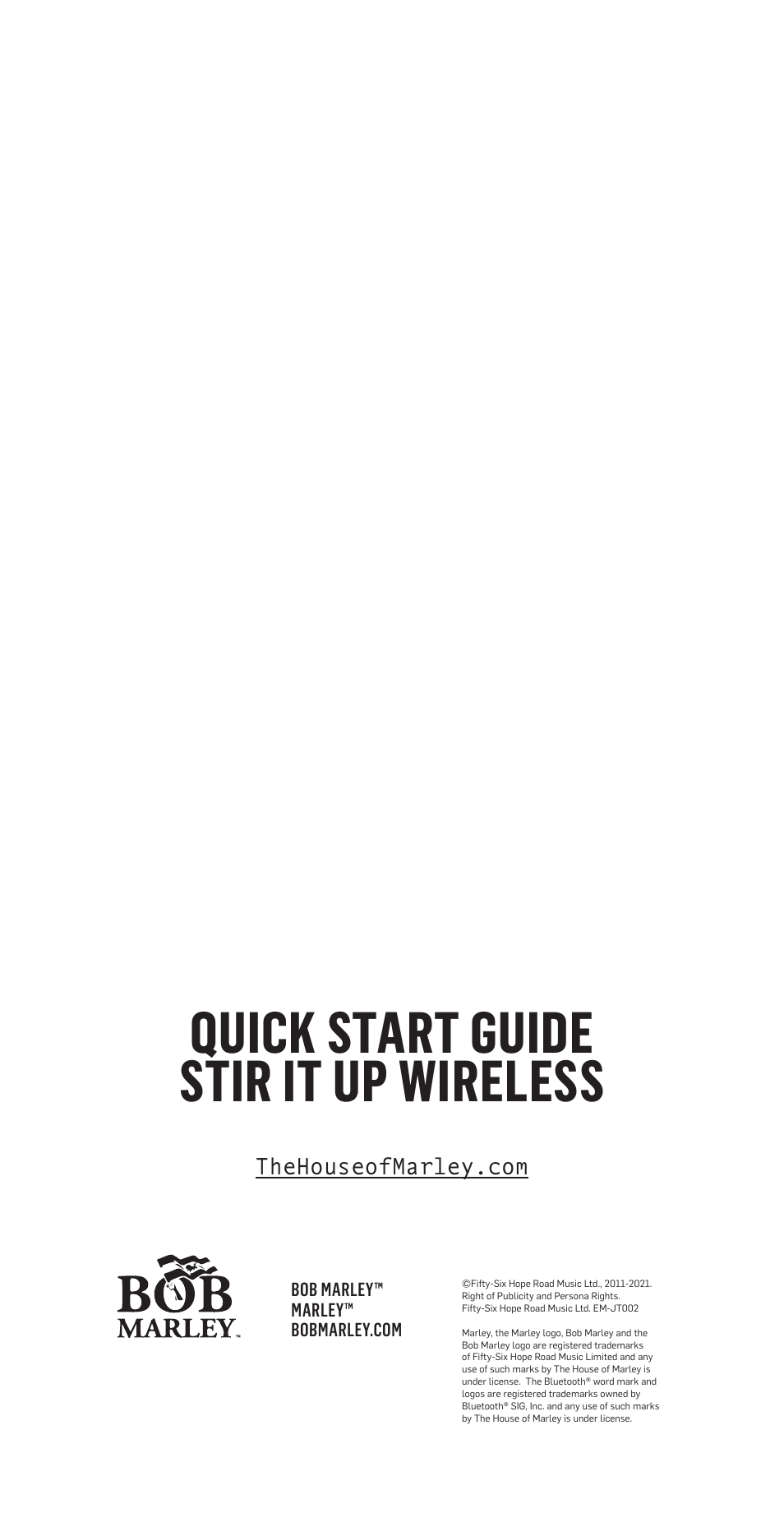 Quick start guide stir it up wireless | House of Marley Stir It Up Semi-Automatic Two-Speed Turntable with Bluetooth & USB User Manual | Page 43 / 91