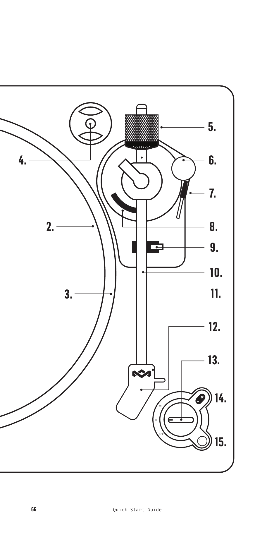 House of Marley Stir It Up Semi-Automatic Two-Speed Turntable with Bluetooth & USB User Manual | Page 67 / 91