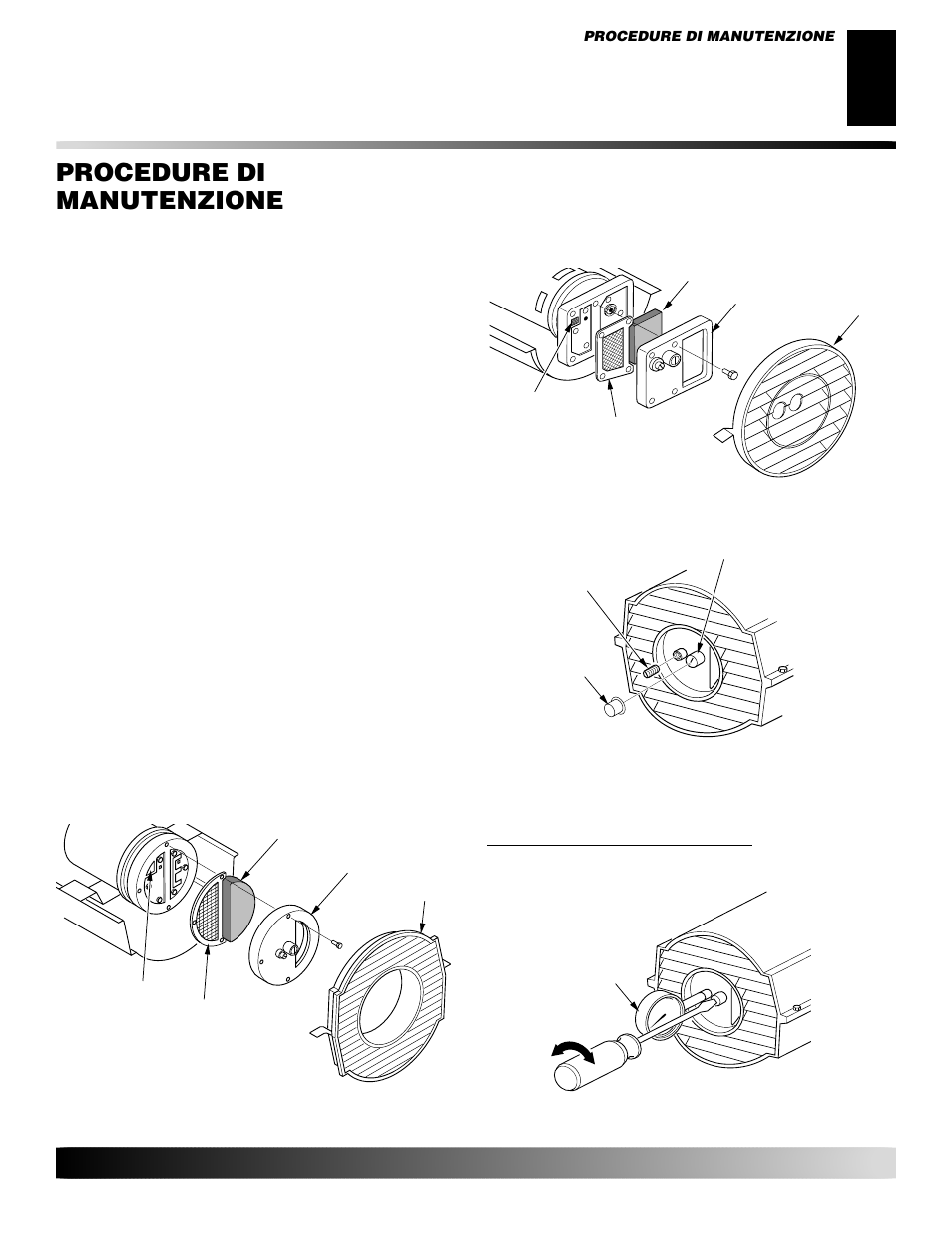 Procedure di manutenzione, Segue | Desa GK30 User Manual | Page 35 / 94