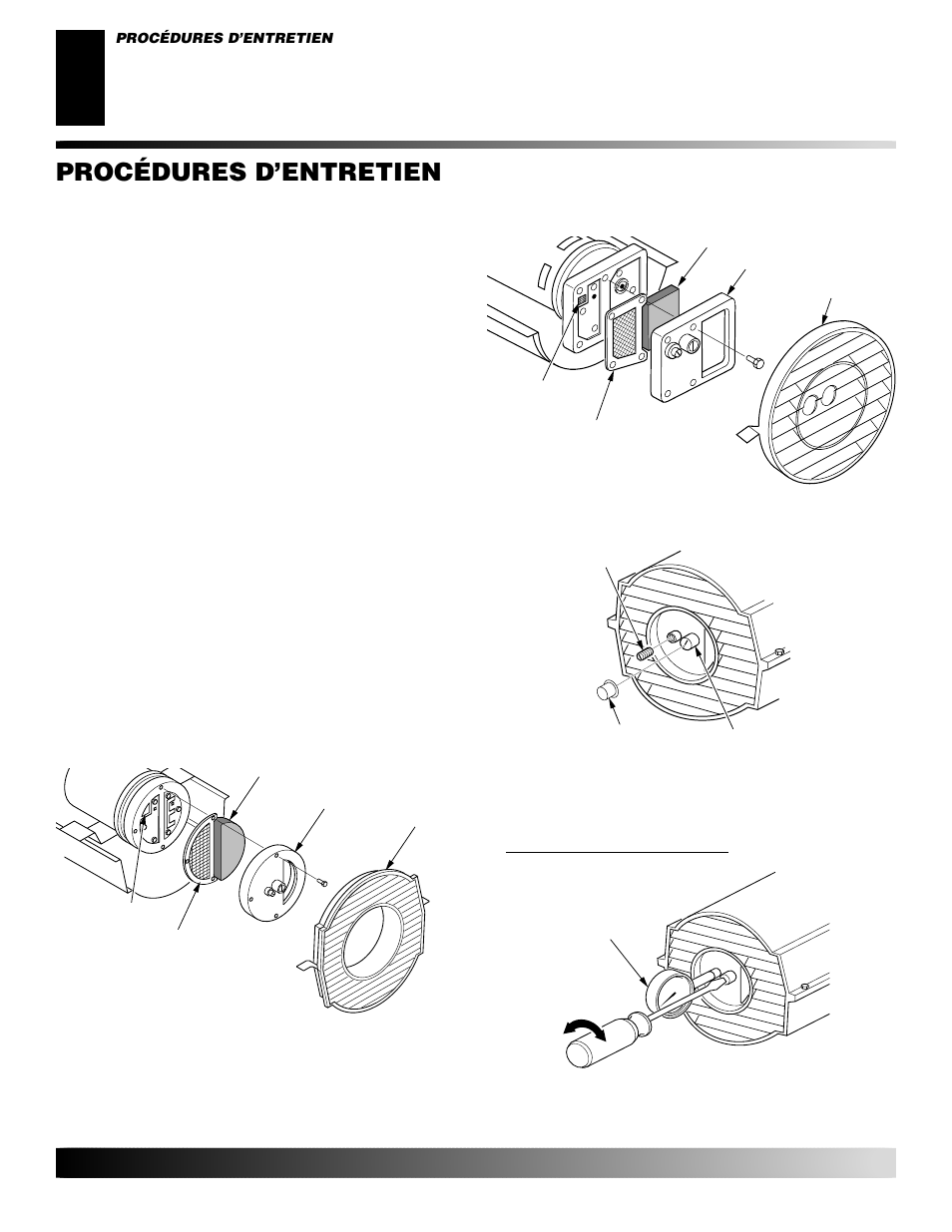 Procédures d’entretien, Suite | Desa GK30 User Manual | Page 58 / 94