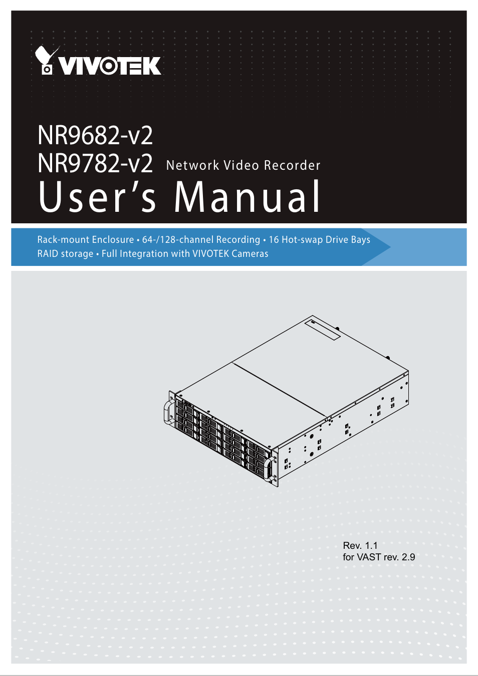 Vivotek NR9682-v2 64-Channel NVR (No HDD) User Manual | 296 pages