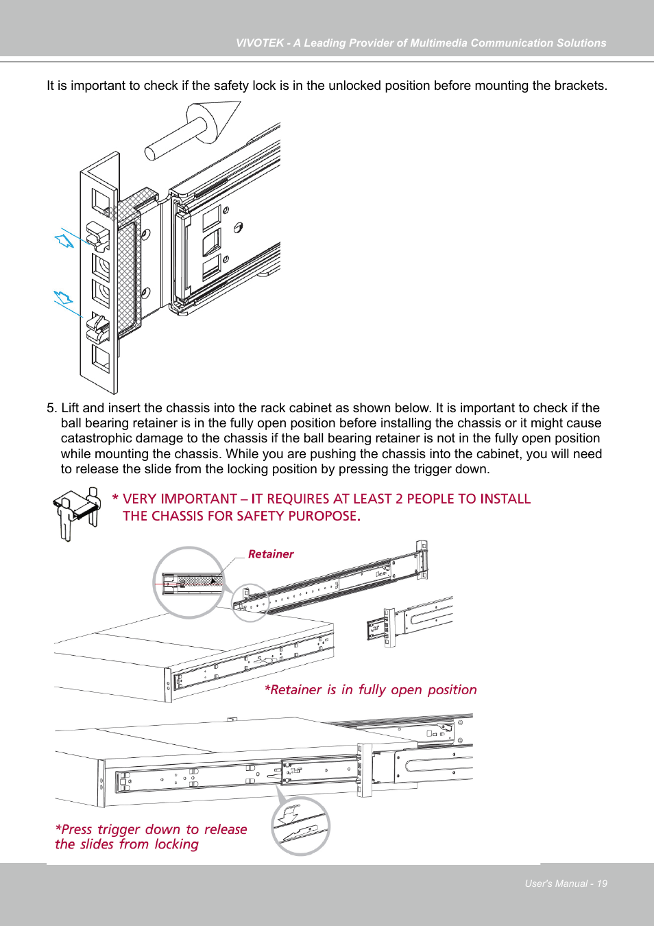 Vivotek NR9682-v2 64-Channel NVR (No HDD) User Manual | Page 19 / 296