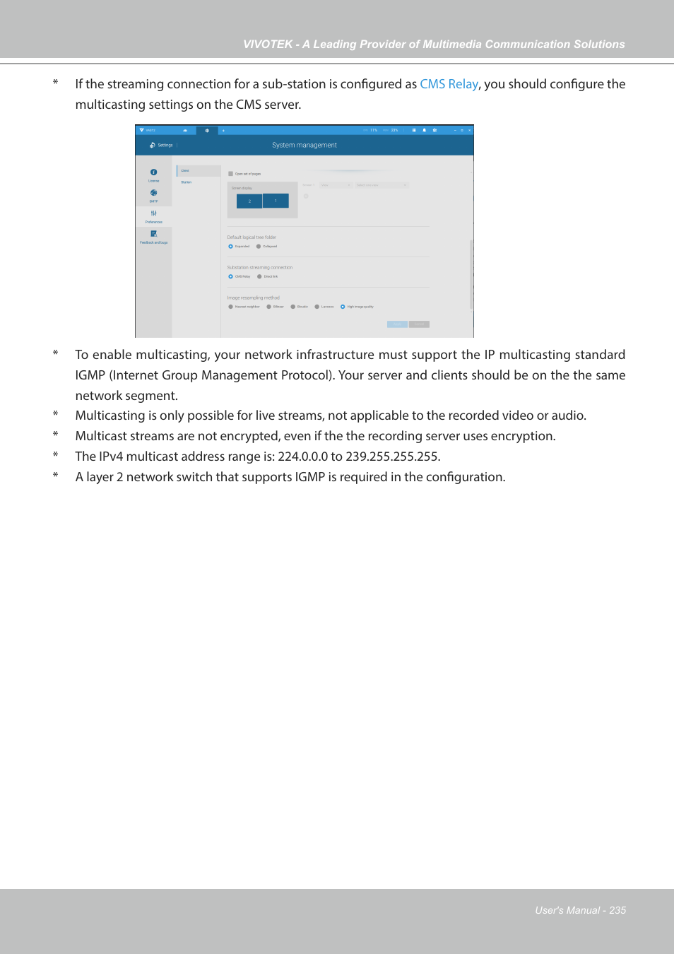 Vivotek NR9682-v2 64-Channel NVR (No HDD) User Manual | Page 235 / 296