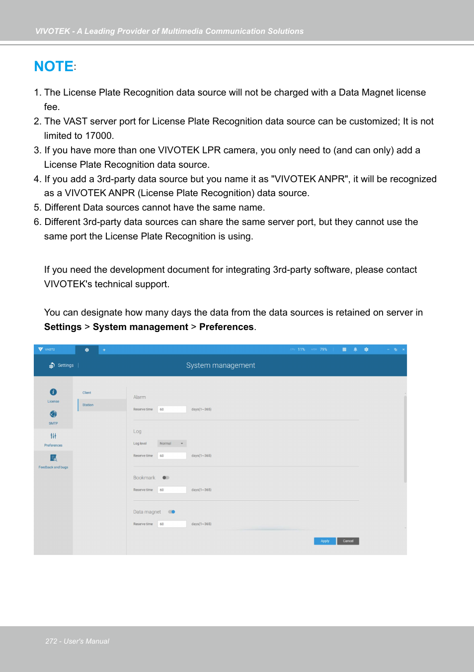 Vivotek NR9682-v2 64-Channel NVR (No HDD) User Manual | Page 272 / 296