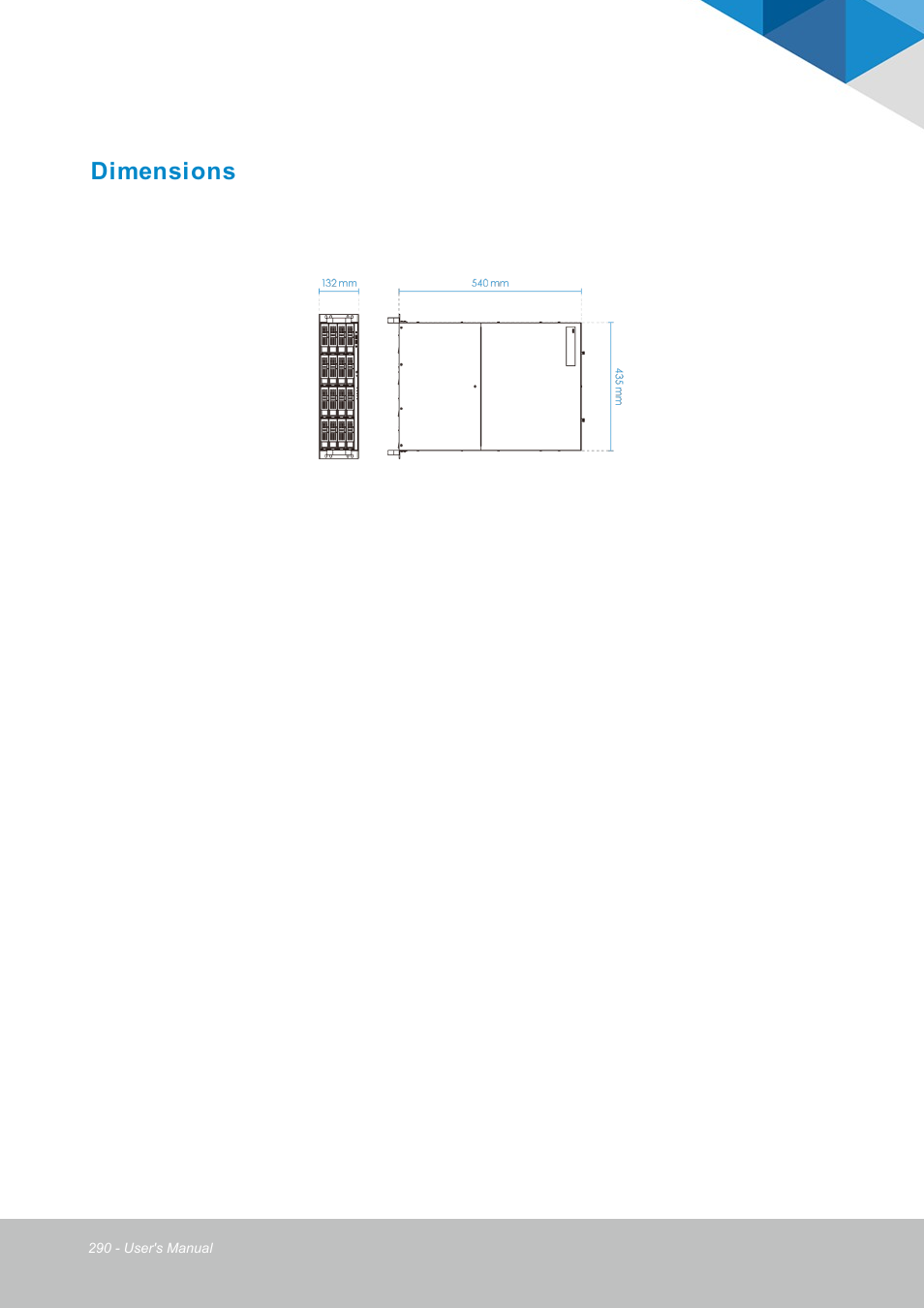 Dimensions | Vivotek NR9682-v2 64-Channel NVR (No HDD) User Manual | Page 290 / 296