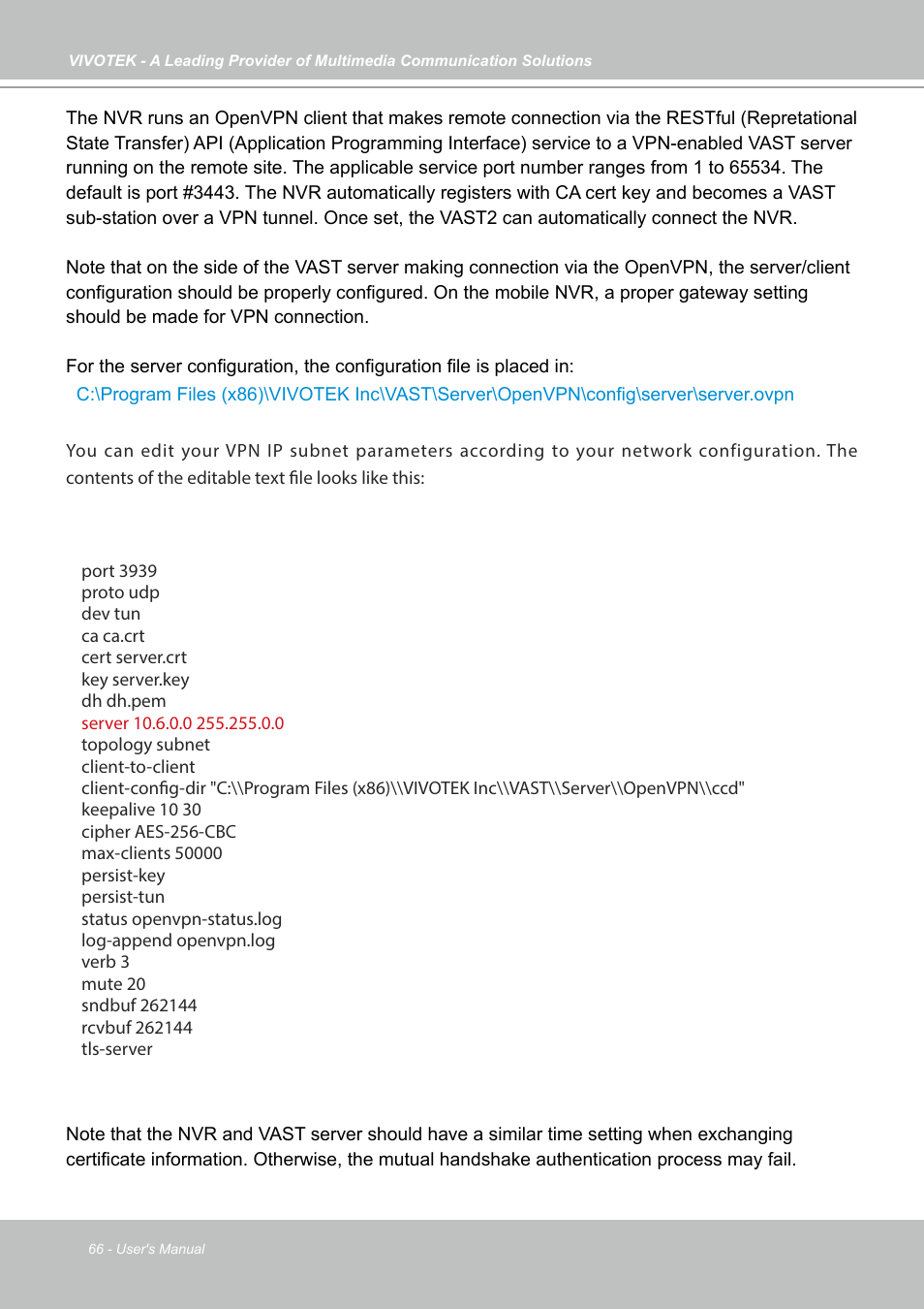 Vivotek NR9682-v2 64-Channel NVR (No HDD) User Manual | Page 66 / 296