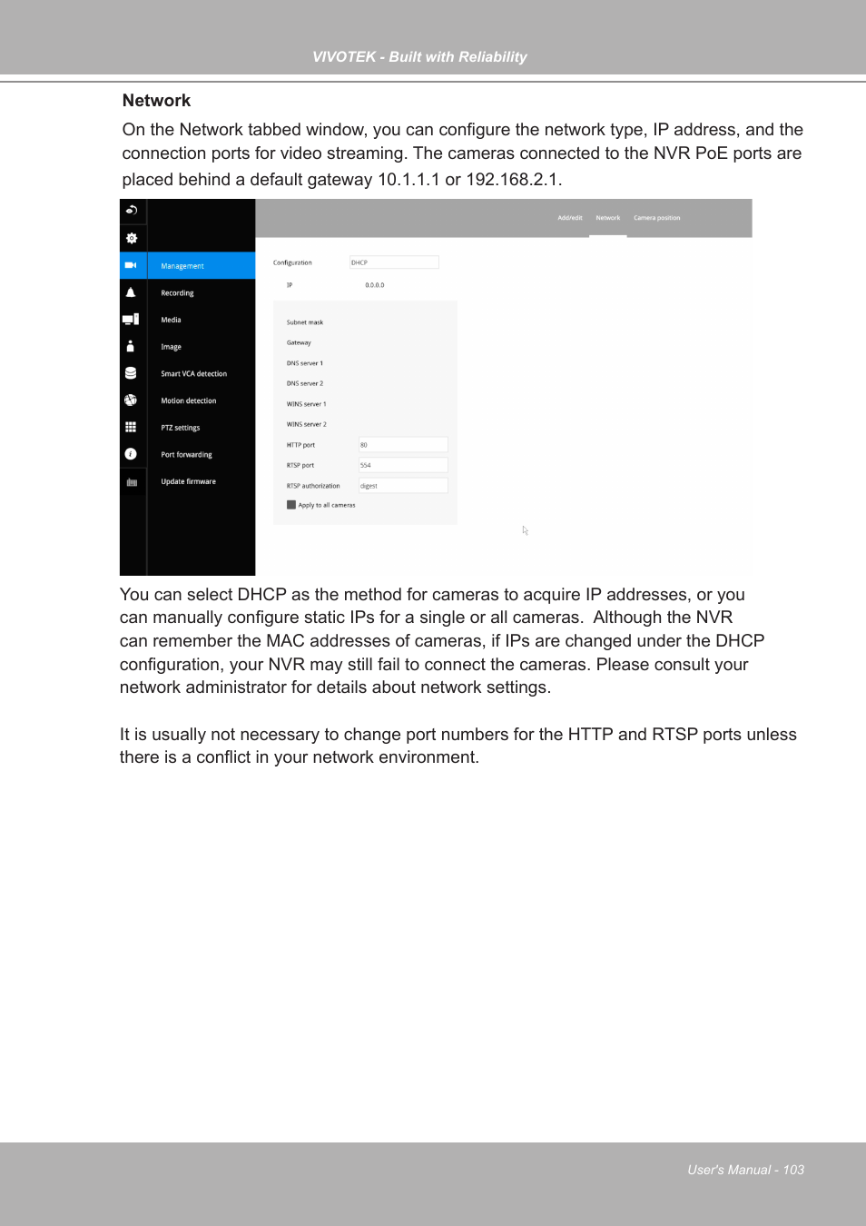 Vivotek ND9542P 32-Channel 4K UHD NVR (No HDD) User Manual | Page 103 / 197