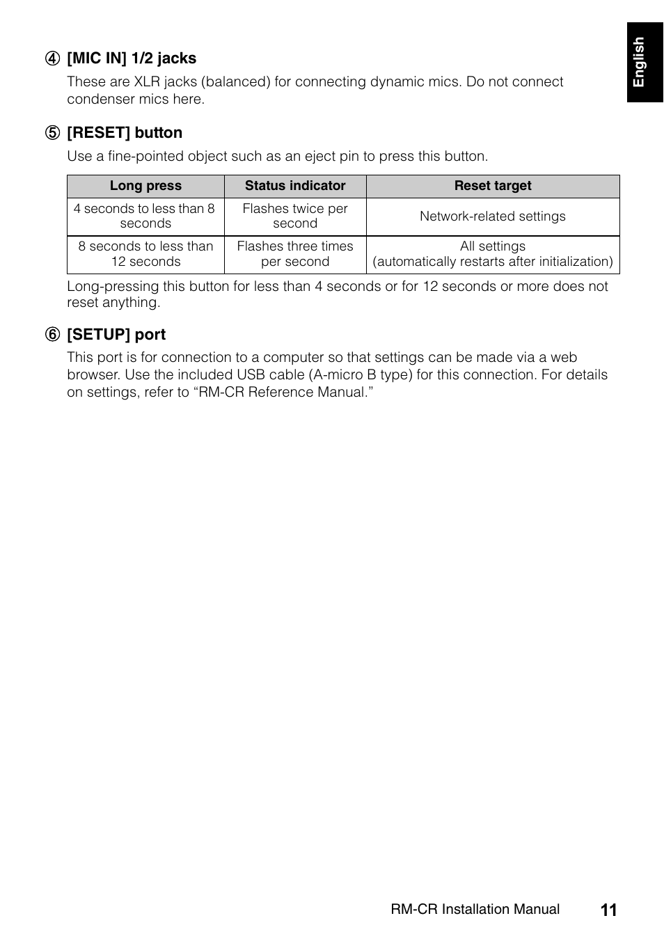 Yamaha RM-CR Remote Conference Processor with Dante User Manual | Page 11 / 208