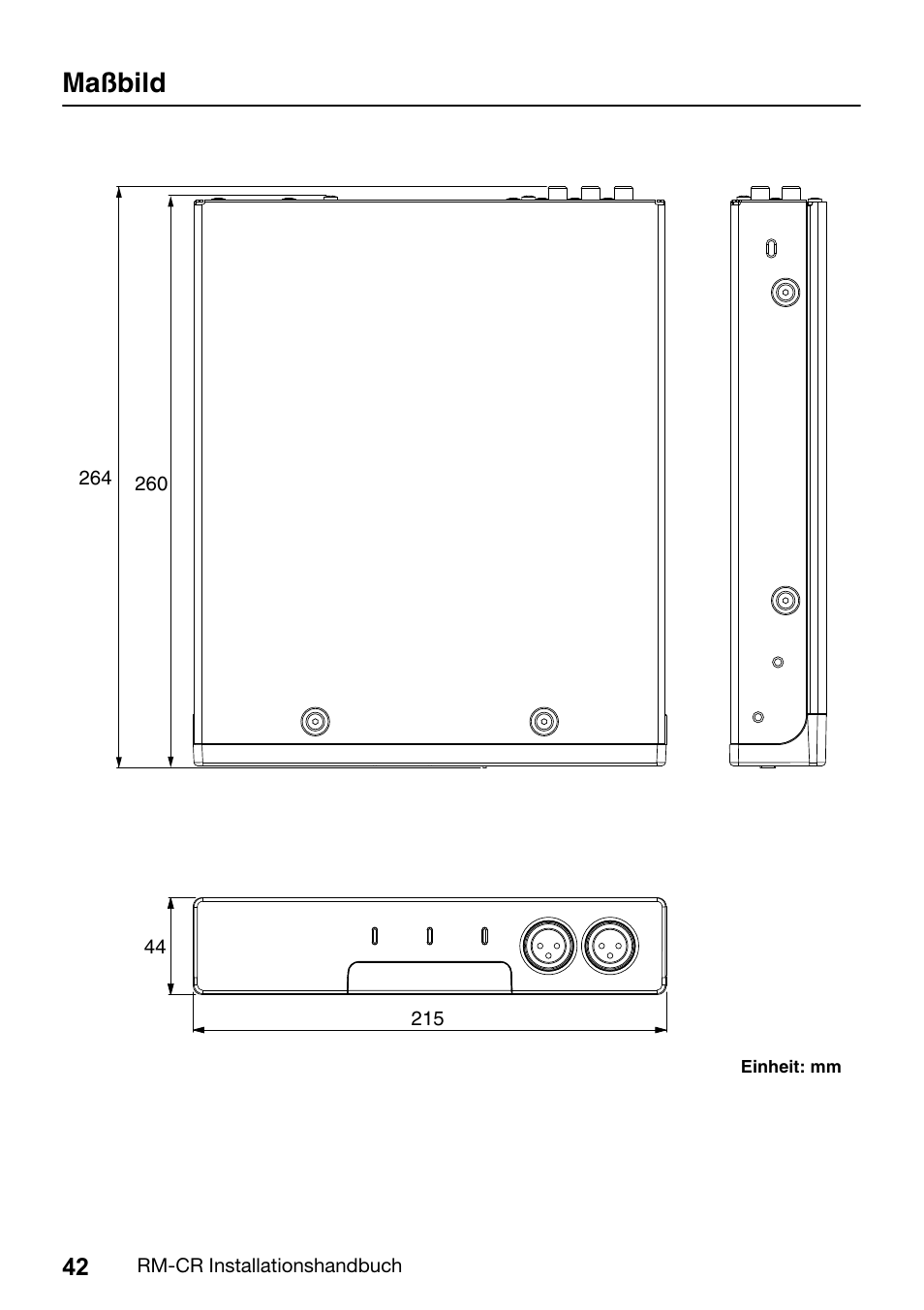 Maßbild | Yamaha RM-CR Remote Conference Processor with Dante User Manual | Page 42 / 208