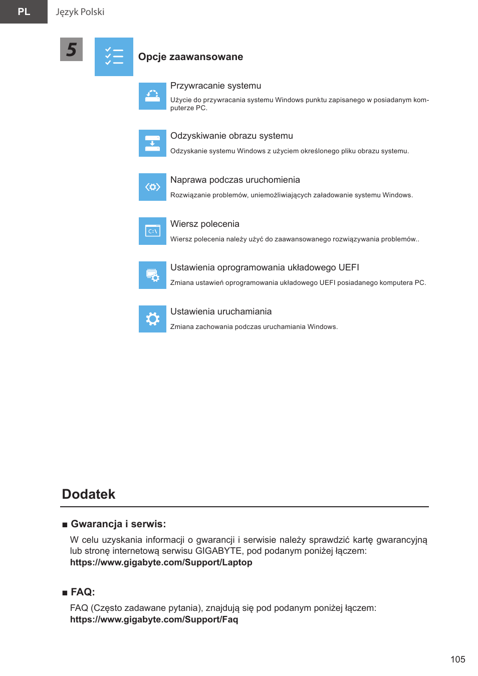 Dodatek | GIGABYTE 15.6" AORUS 15 Gaming Notebook (Black) User Manual | Page 105 / 154