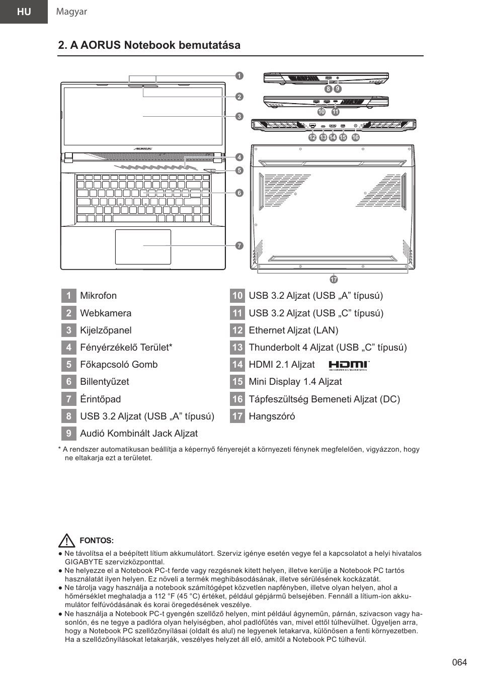 GIGABYTE 15.6" AORUS 15 Gaming Notebook (Black) User Manual | Page 64 / 154