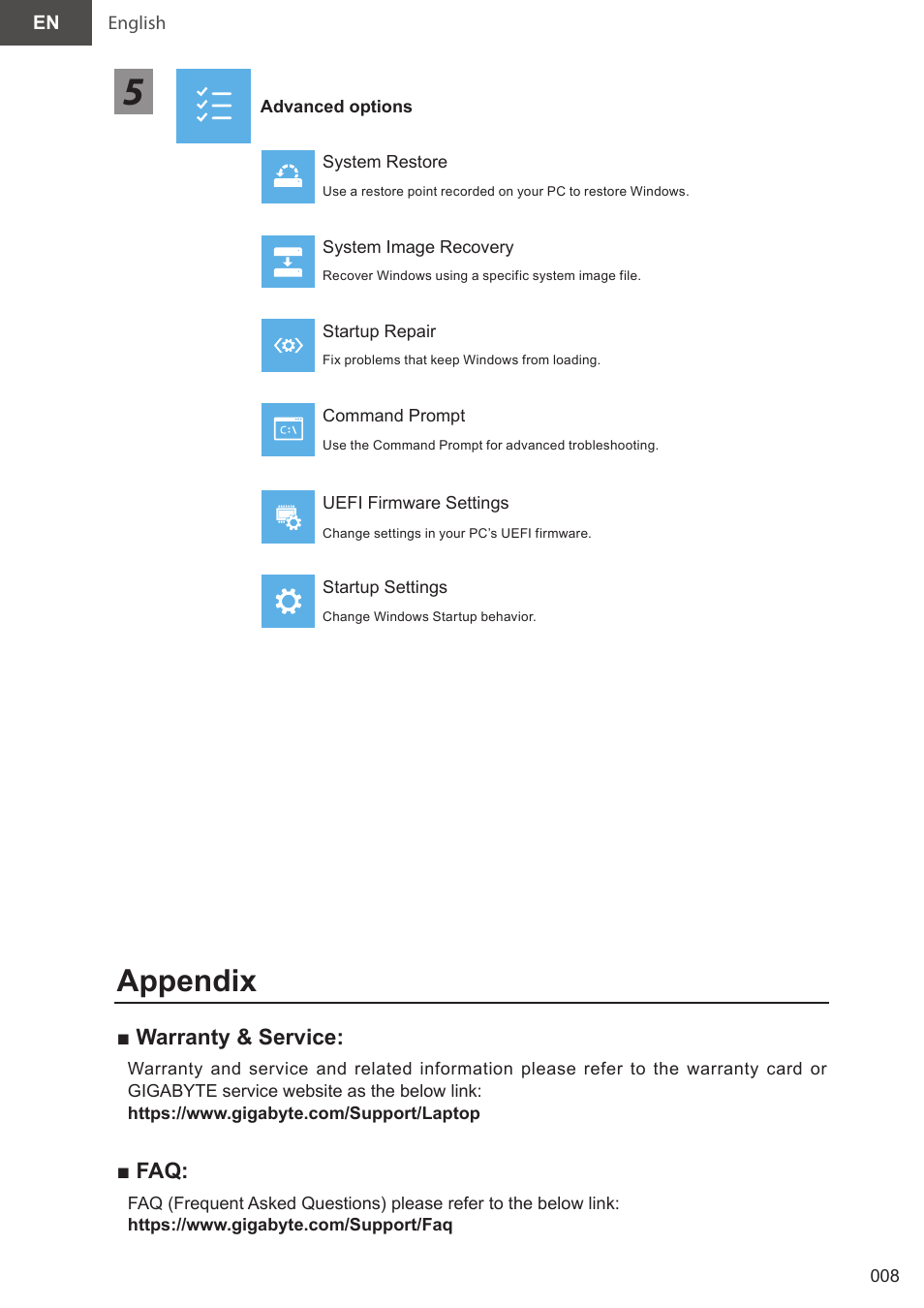 Appendix | GIGABYTE 15.6" AORUS 15 Gaming Notebook (Black) User Manual | Page 8 / 154