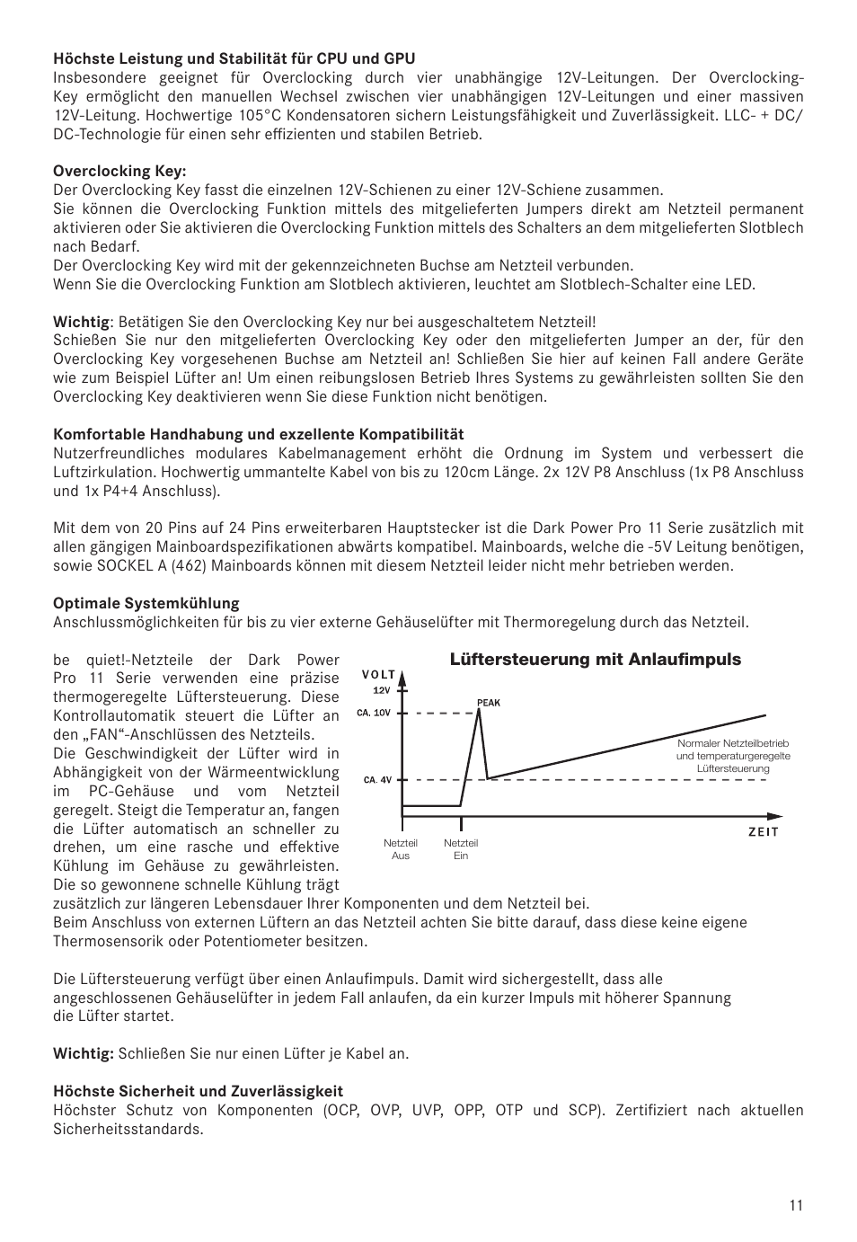 be quiet! Dark Power Pro 11 650W 80 Plus Platinum Modular Power Supply User Manual | Page 11 / 48