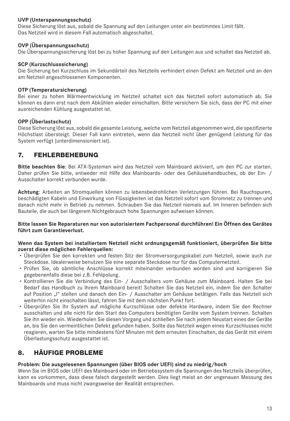 be quiet! Dark Power Pro 11 650W 80 Plus Platinum Modular Power Supply User Manual | Page 13 / 48
