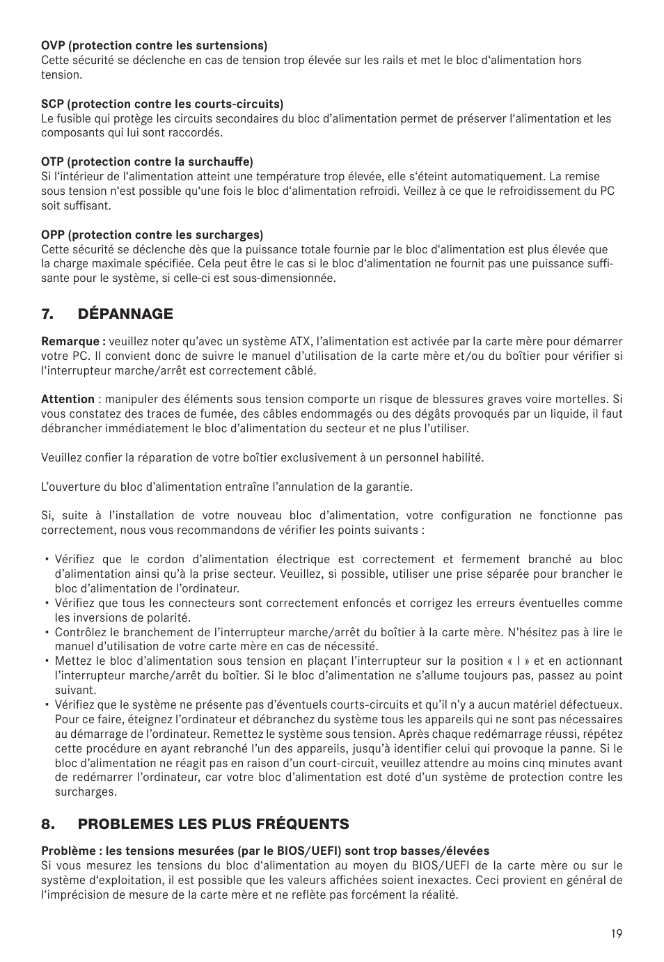 be quiet! Dark Power Pro 11 650W 80 Plus Platinum Modular Power Supply User Manual | Page 19 / 48