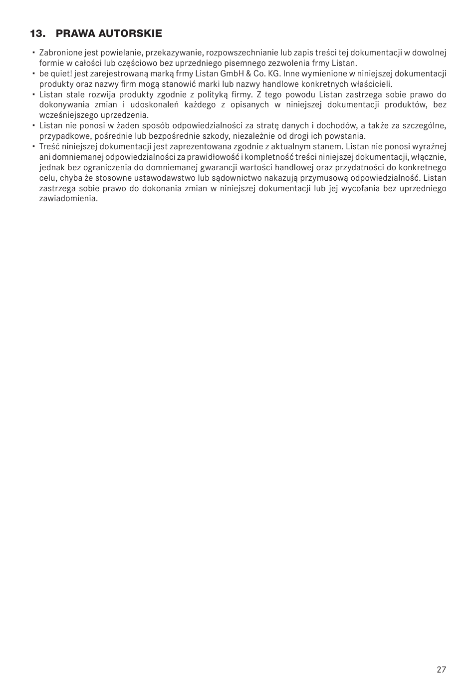 be quiet! Dark Power Pro 11 650W 80 Plus Platinum Modular Power Supply User Manual | Page 27 / 48