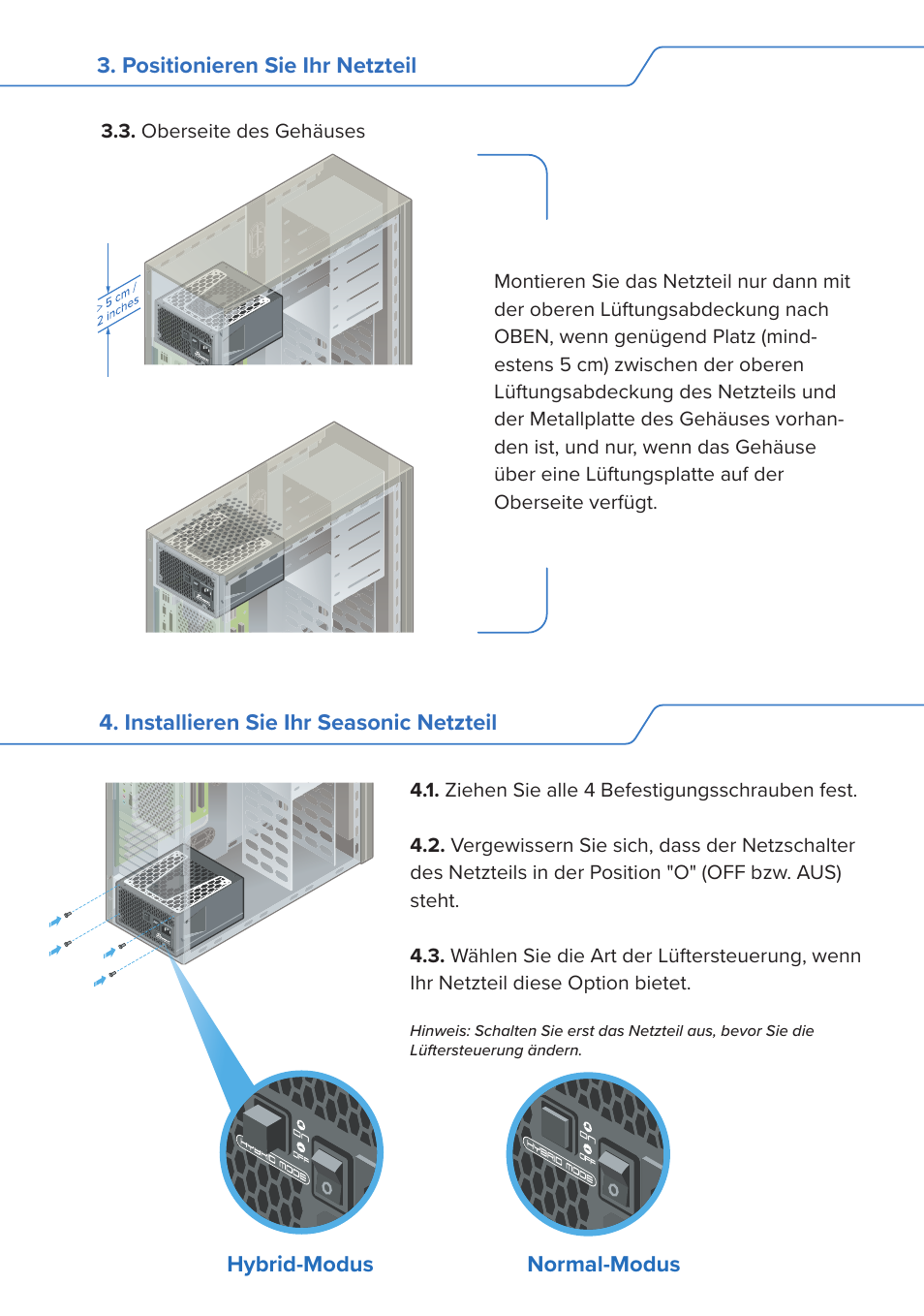 SeaSonic Electronics GX-1000W 80-PLUS Gold PCIE5 Modular Power Supply User Manual | Page 10 / 96