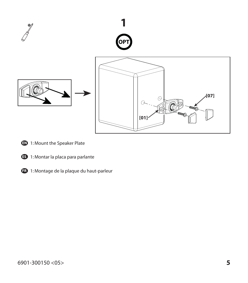 SANUS WMS3B Wall/Ceiling Mount Bracket for Satellite Speakers (Pair, Black) User Manual | Page 5 / 12