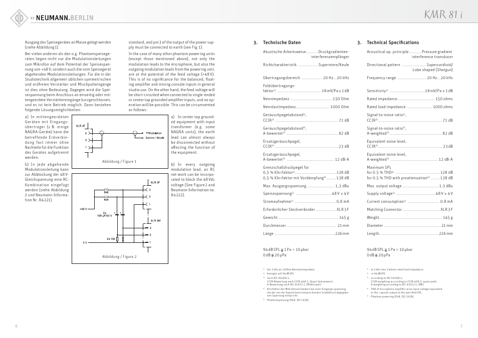 Kmr 81 i | Neumann KMR 81 i MT Shotgun Microphone User Manual | Page 4 / 9