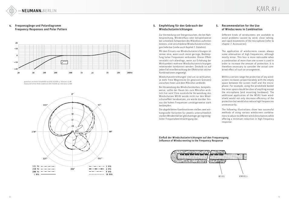 Kmr 81 i | Neumann KMR 81 i MT Shotgun Microphone User Manual | Page 5 / 9