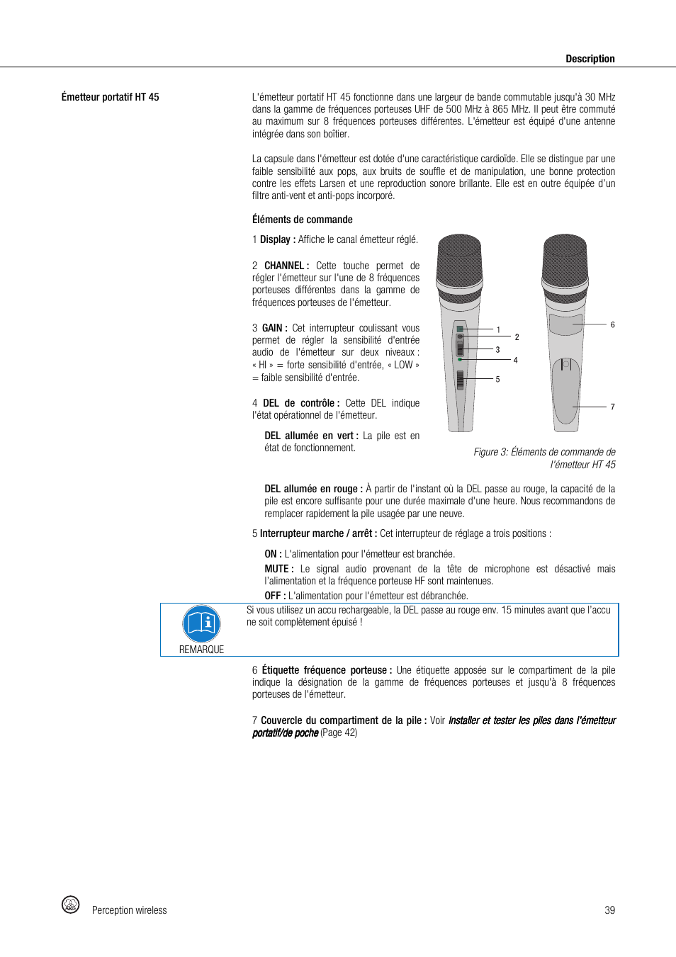 Akg Perception Wireless Presenter Set - Frequency A / 530 - 560MHz User Manual | Page 39 / 98