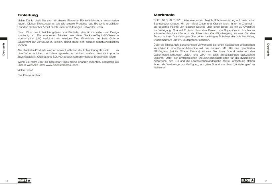 Blackstar Dept. 10 Dual-Drive Pedal User Manual | Page 9 / 34
