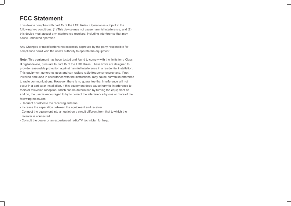 Fcc statement | Godox LC500R RGB LED Light Stick (24") User Manual | Page 6 / 6