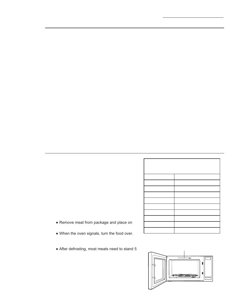 Time defrost time and auto features, Weight defrost | Monogram 2.2 cu. ft. Built-In Microwave User Manual User Manual | Page 11 / 44