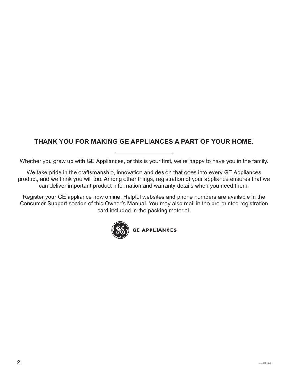 GE 0.7 cu. ft. Countertop Microwave Oven Owner Manual User Manual | Page 2 / 32
