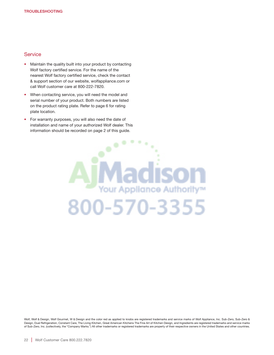 Wolf 2.0 cu. ft. Countertop Microwave Oven Use and Care Guide User Manual | Page 22 / 68