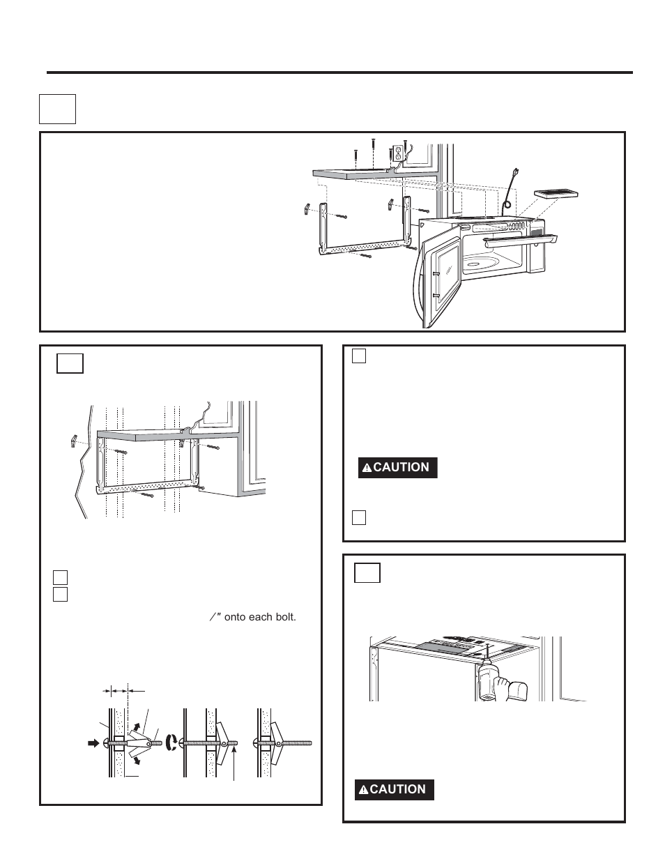 Recirculating, Installation instructions, Non-vented ductless) | Installation overview, Attach the mounting plate to the wall c1 | GE Profile Advantium Series 30 Inch Over-the-Range Microwave Oven Installation Guide User Manual | Page 19 / 48