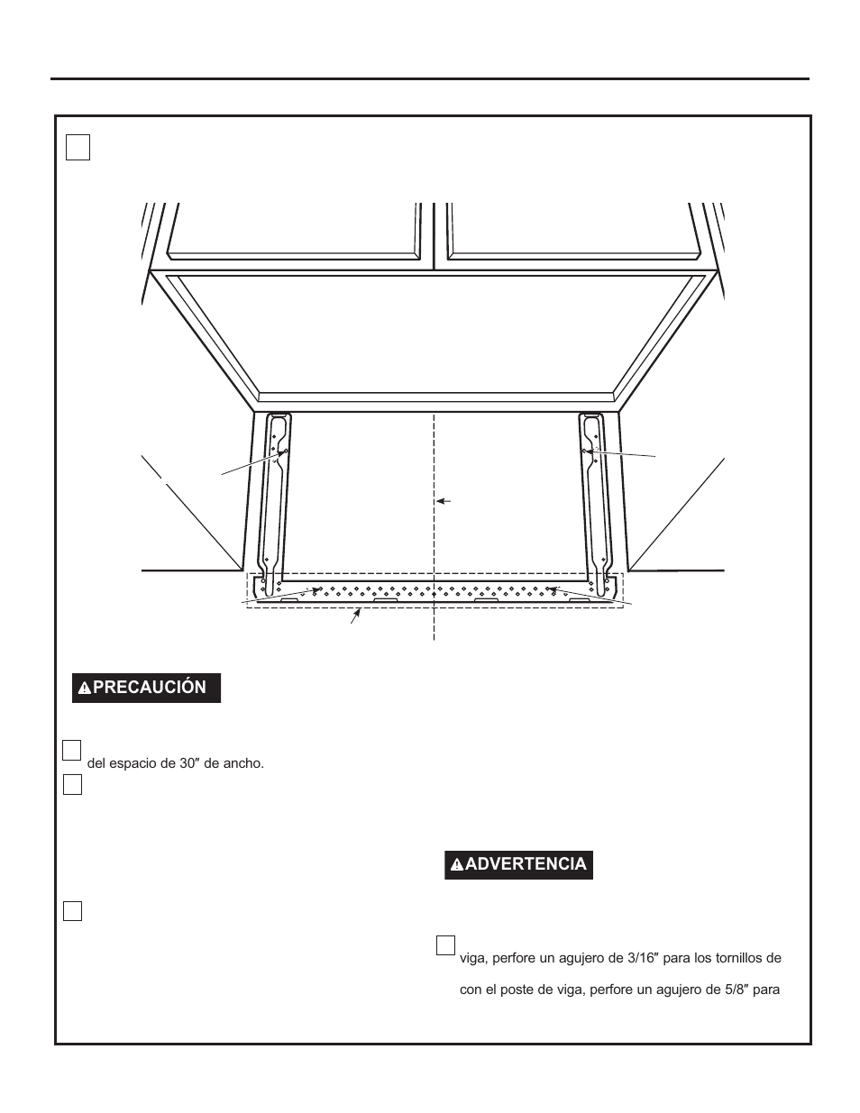 Instrucciones de instalación, Cómo alinear el plato de montaje sobre la pared | GE Profile Advantium Series 30 Inch Over-the-Range Microwave Oven Installation Guide User Manual | Page 34 / 48