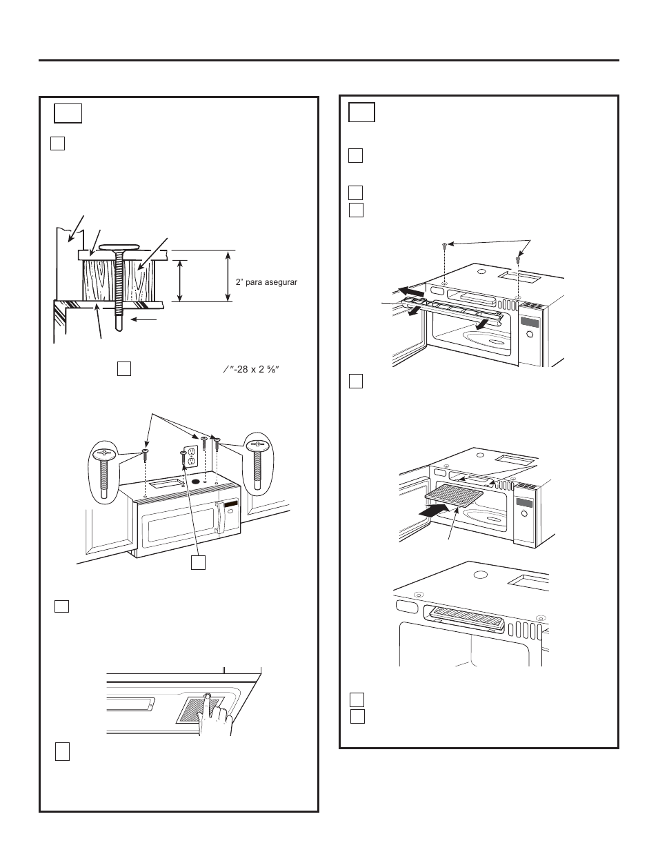 Instrucciones de instalación, Continuación ) | GE Profile Advantium Series 30 Inch Over-the-Range Microwave Oven Installation Guide User Manual | Page 46 / 48
