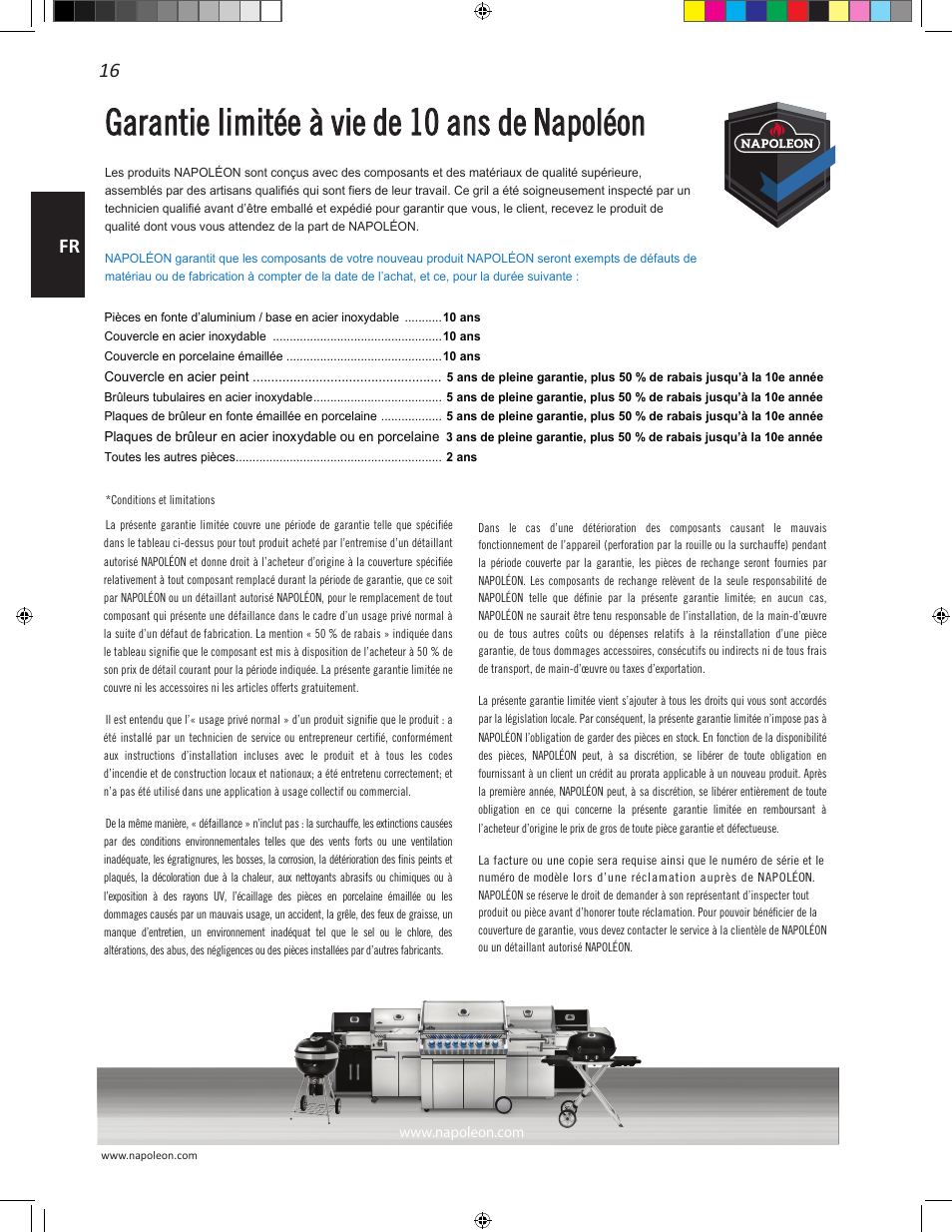 16 fr | Napoleon Travel Q Series 26 Inch TravelQ™ 240 Portable Gas Grill Manual User Manual | Page 16 / 32