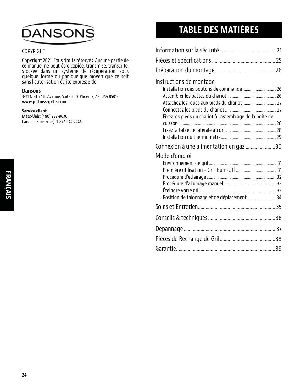 Pit Boss 45 Inch Portable Gas Grill Owners Guide User Manual | Page 24 / 40
