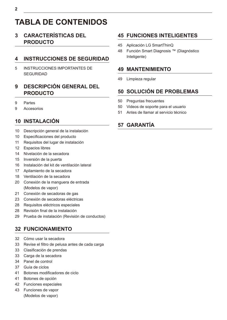 LG TurboSteam Series 27 Inch Electric Dryer User Manual and Installation Guide User Manual | Page 64 / 124