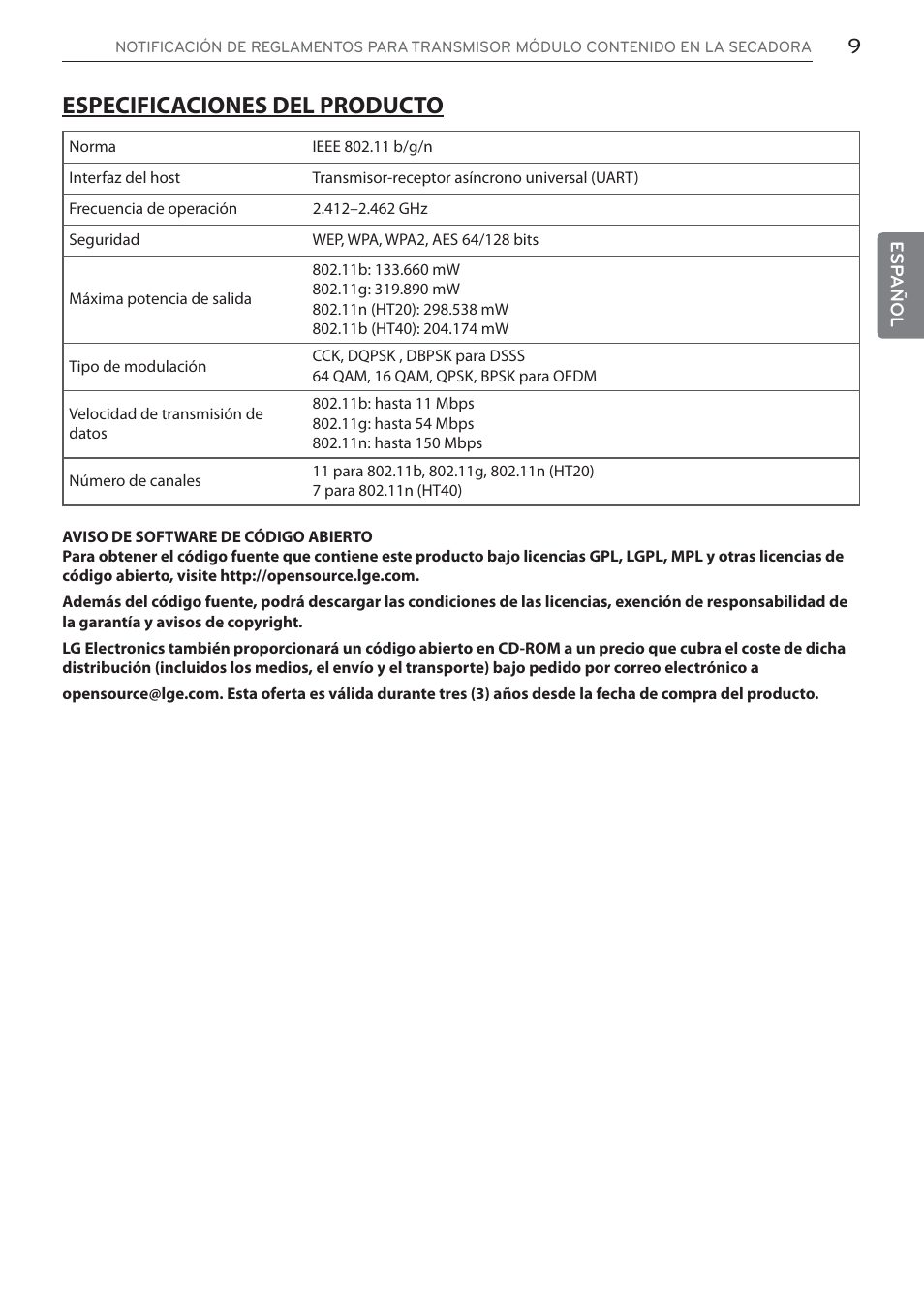 LG Signature Series TurboSteam Series 29 Inch Electric Smart Dryer Owners Manual User Manual | Page 61 / 108