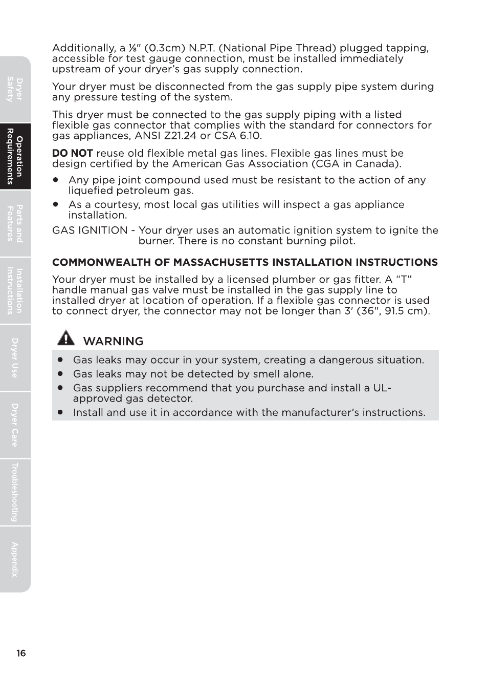 页 16 | MIDEA 27 Inch Electric Dryer Owner's Manual User Manual | Page 16 / 104