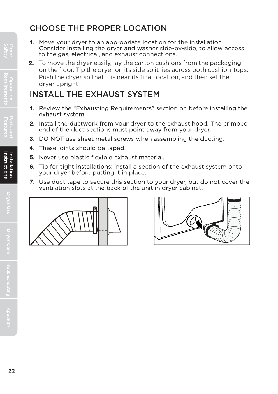页 22 | MIDEA 27 Inch Electric Dryer Owner's Manual User Manual | Page 22 / 104