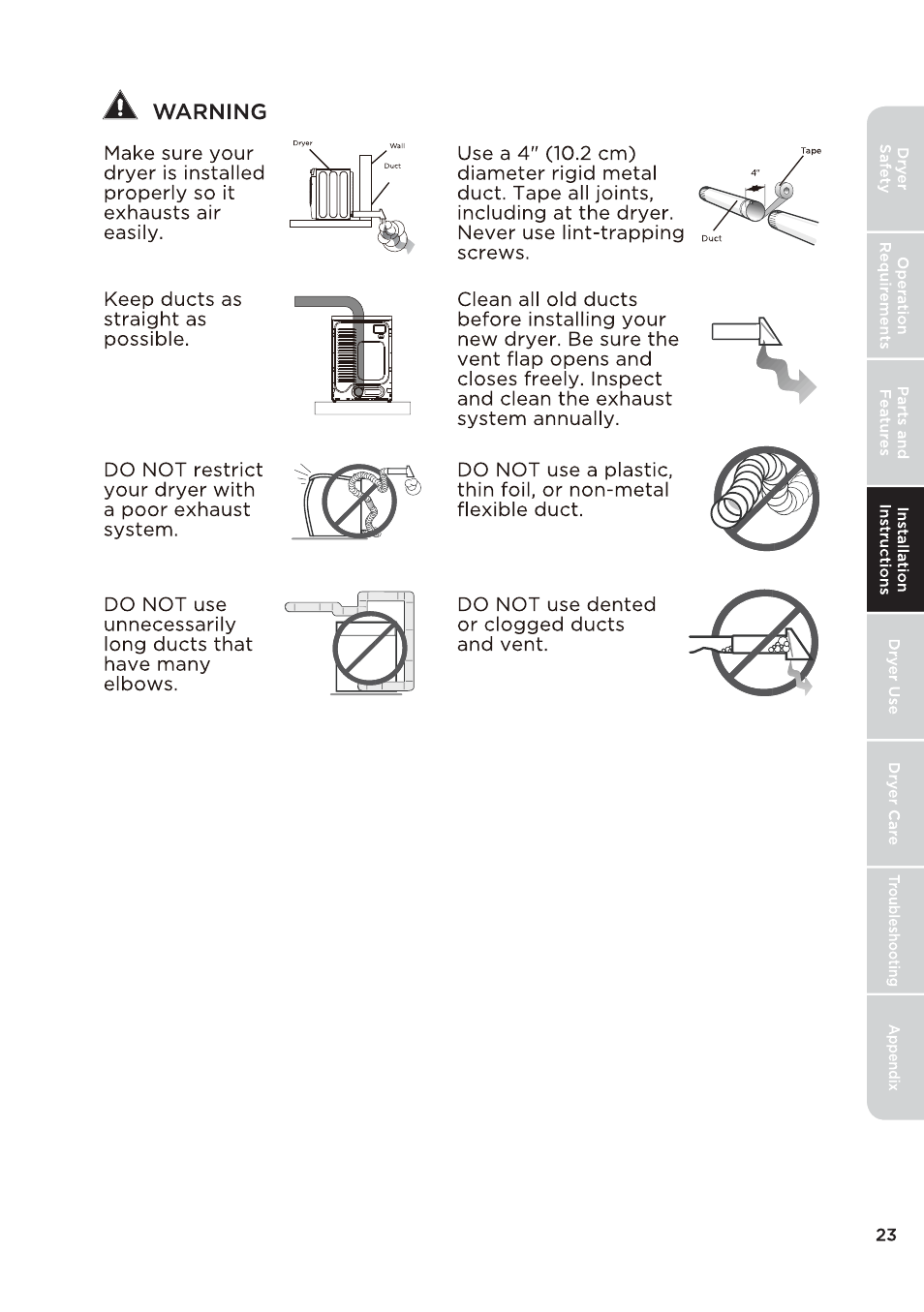 页 23 | MIDEA 27 Inch Electric Dryer Owner's Manual User Manual | Page 23 / 104