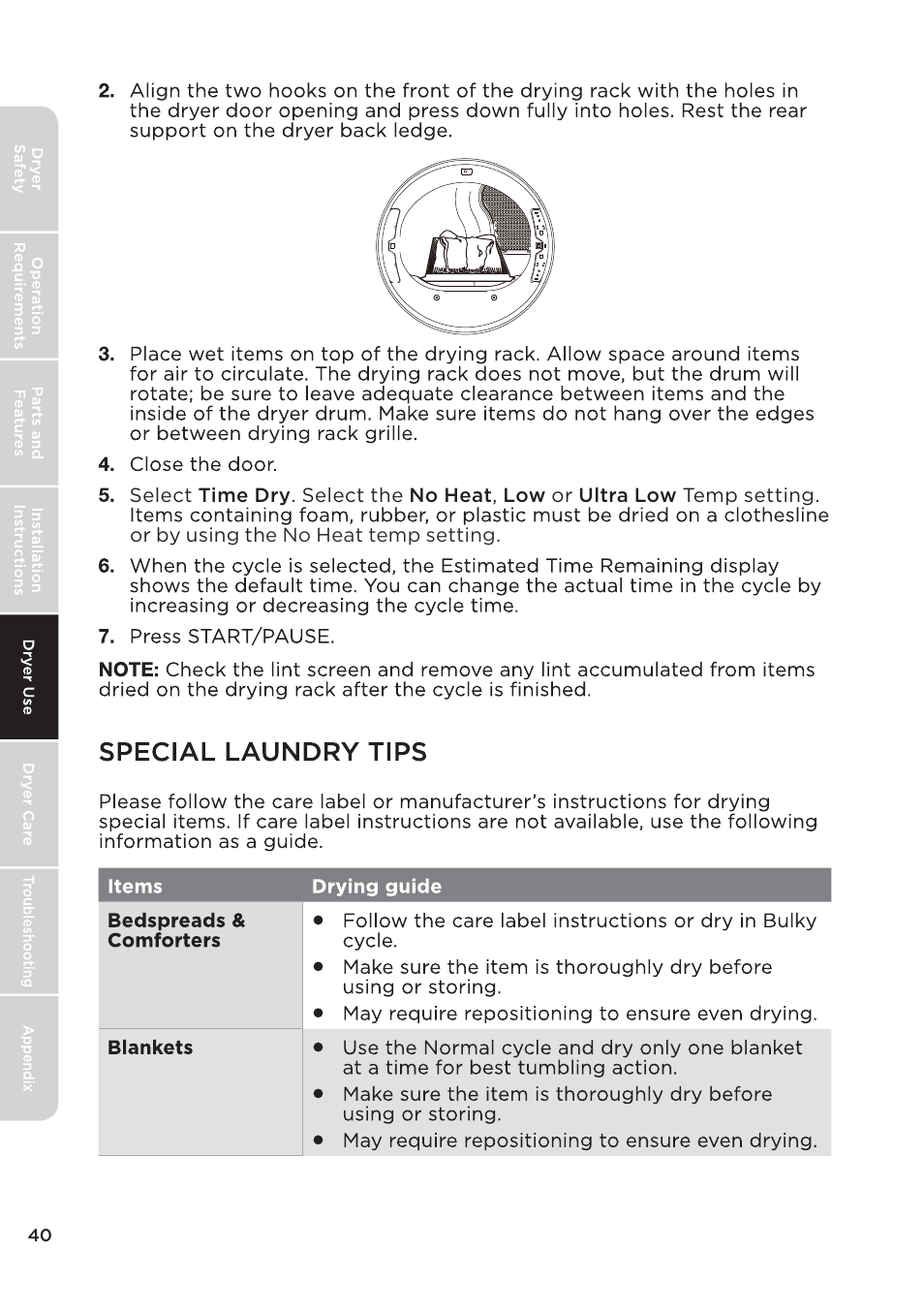 页 40 | MIDEA 27 Inch Electric Dryer Owner's Manual User Manual | Page 40 / 104