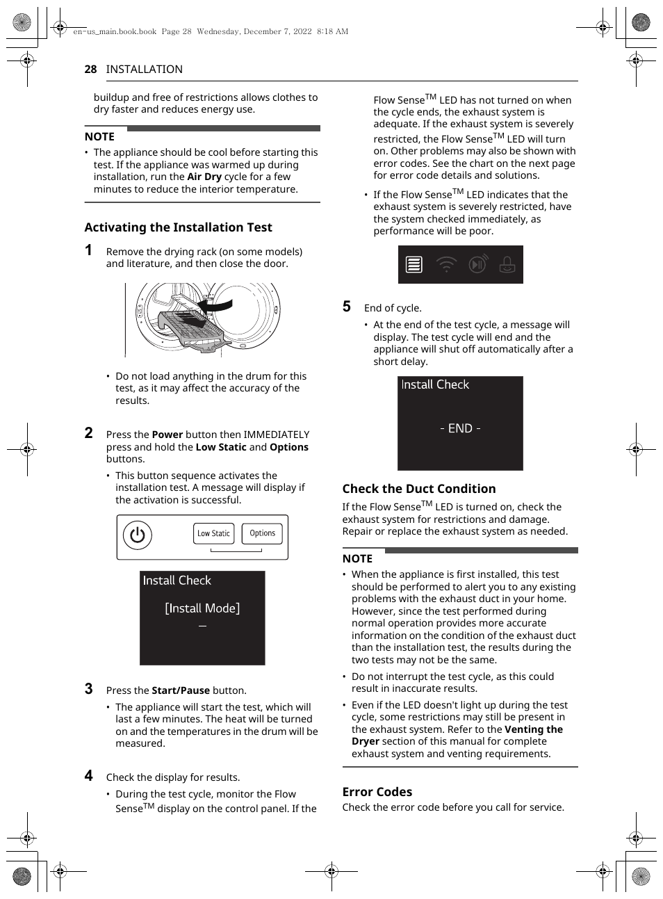 LG 27 Inch Electric Smart Dryer Owners Guide User Manual | Page 28 / 132